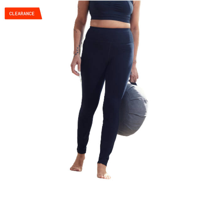 Women's Eco-Designed Technical Cotton Yoga Leggings - Black