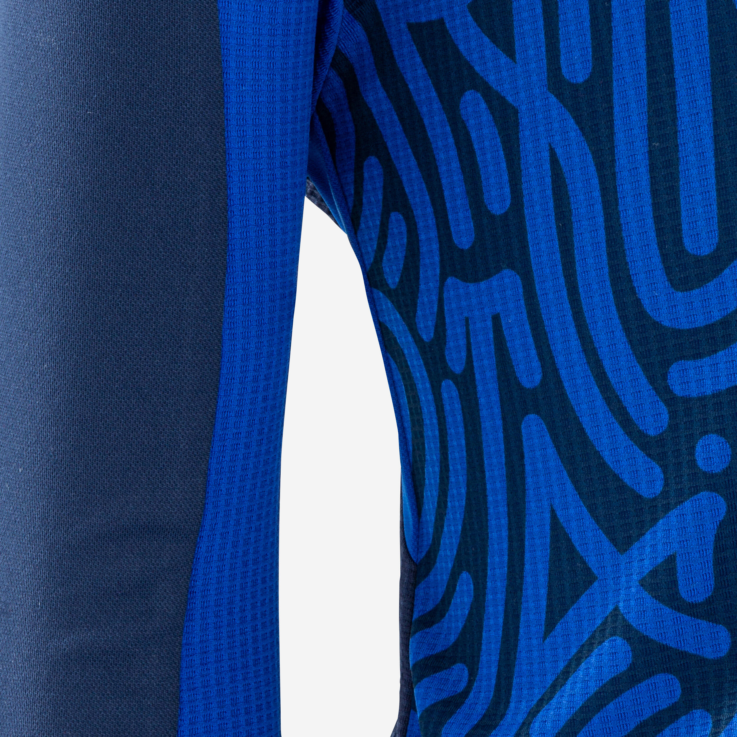 Kids' Long-Sleeved Football Shirt Viralto Letters - Blue 5/7