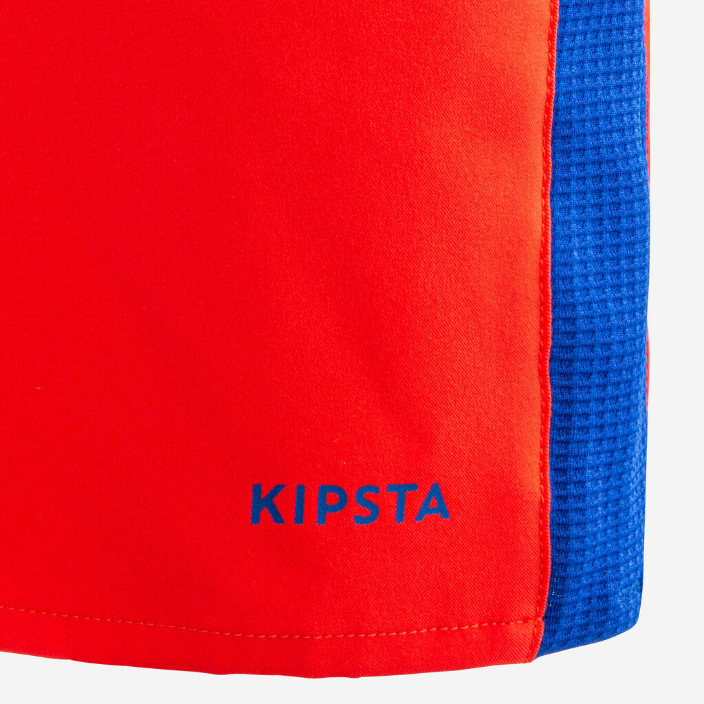 Kinder Fussball Shorts - marineblau/orange