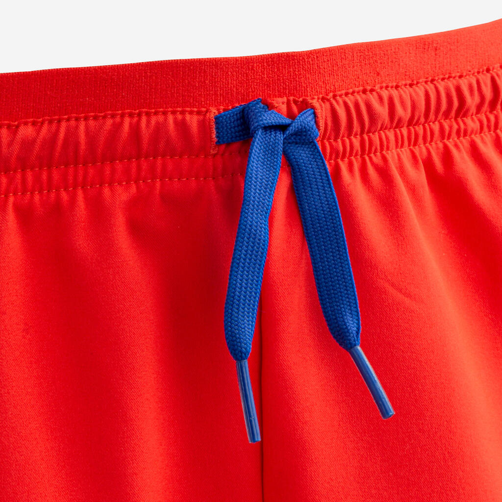 SHORTS DE FÚTBOL NIÑOS AZUL MARINO Y NARANJA