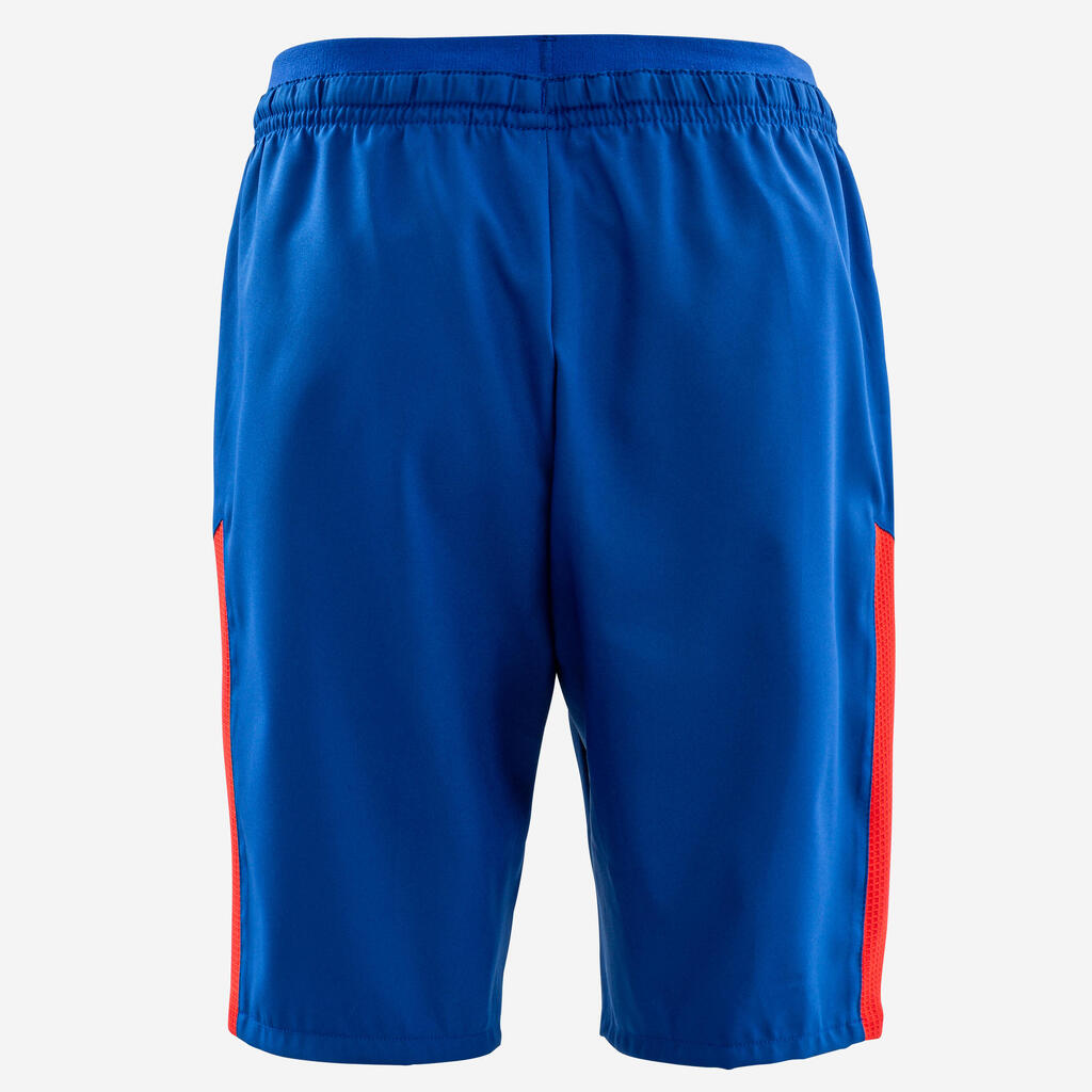 Kinder Fussball Shorts - marineblau/orange