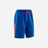 Detské futbalové šortky Viralto Axton modro-oranžové