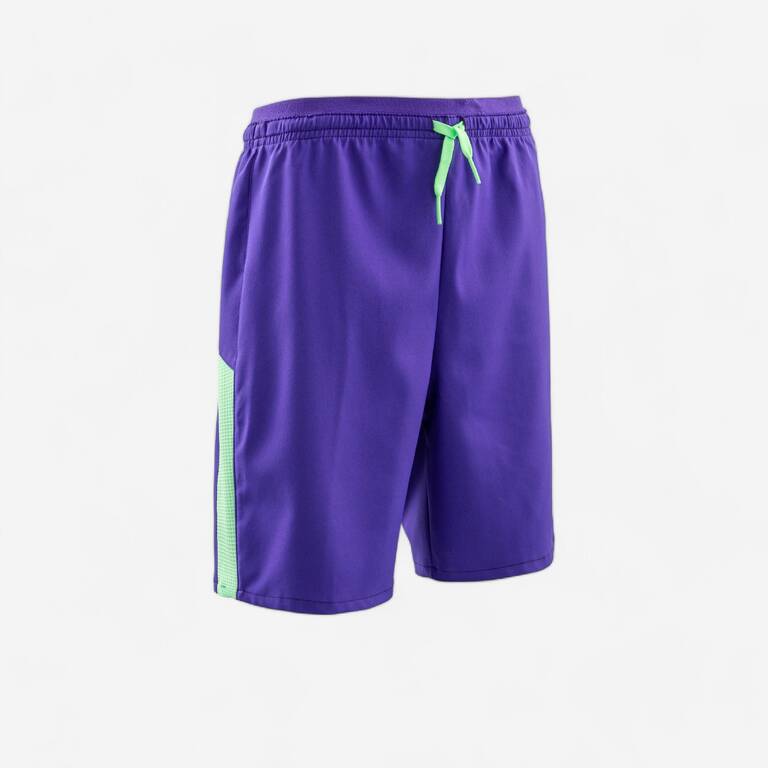 Kids' Football Shorts Viralto - Alpha Purple/Water Green