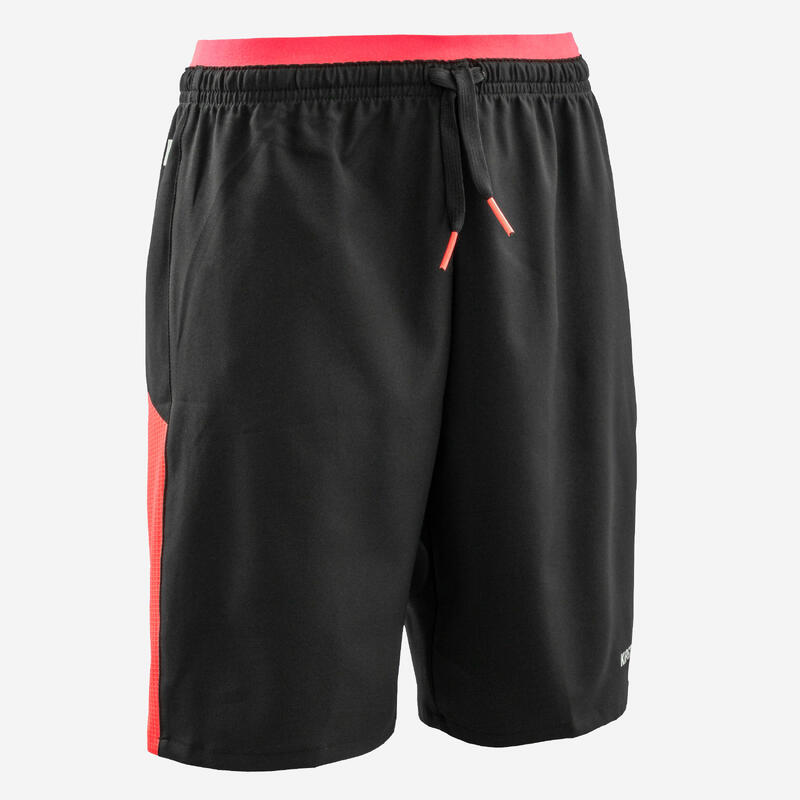 VOETBALSHORT VOOR KINDEREN VIRALTO AXTON ZWART/ROZE