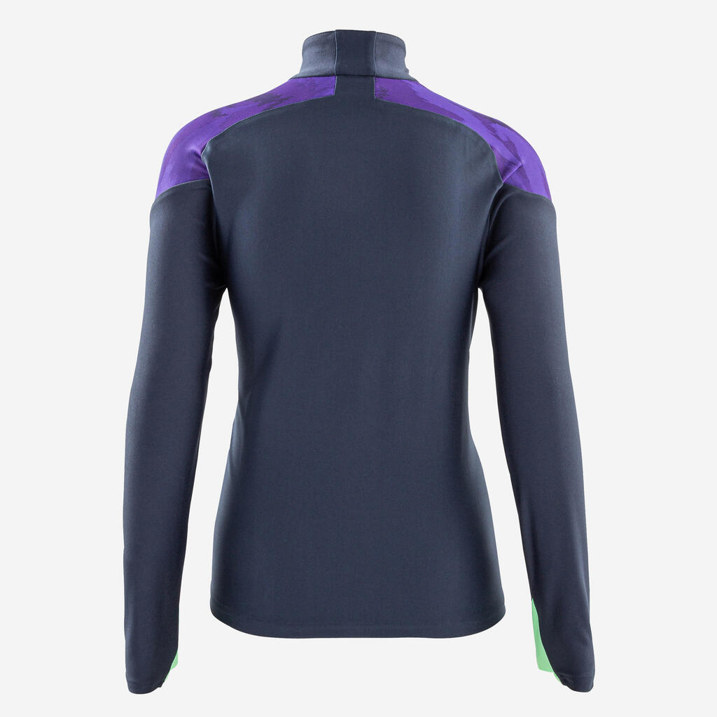 Kinder Fussball Sweatshirt mit Reissverschluss - Viralto Alpha blau/violett 