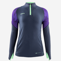 Sweat de football 1/2 zip VIRALTO JR ALPHA marine, violet et vert d&#039;eau