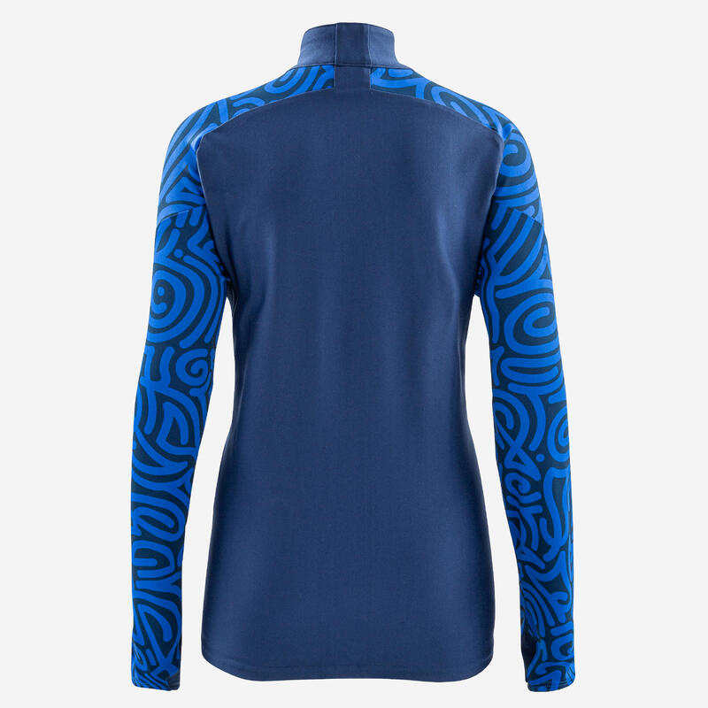 Kinder Fussball Sweatshirt mit Reissverschluss - Viralto Letters marineblau 
