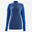 Voetbalsweater met halve rits voor kinderen VIRALTO LETTERS marineblauw en blauw