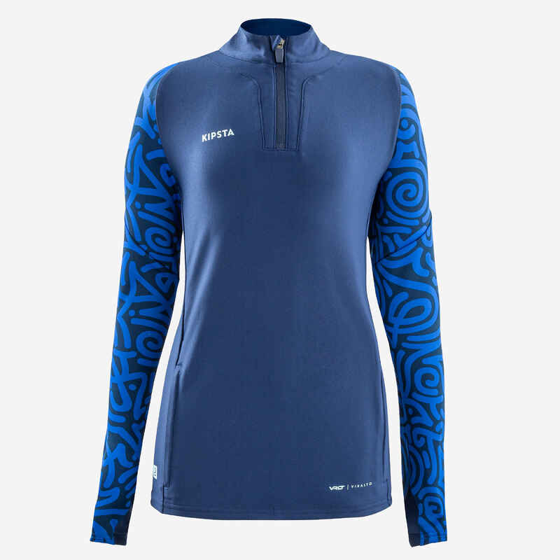 Kinder Fussball Sweatshirt mit Zip - Viralto marineblau