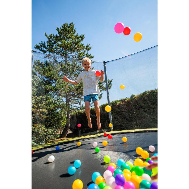 Trampolino elastico 365 cm con rete di protezione