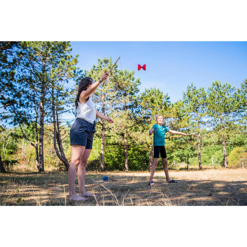 DIABOLO 100 ROUGE + BAGUETTES EN BOIS