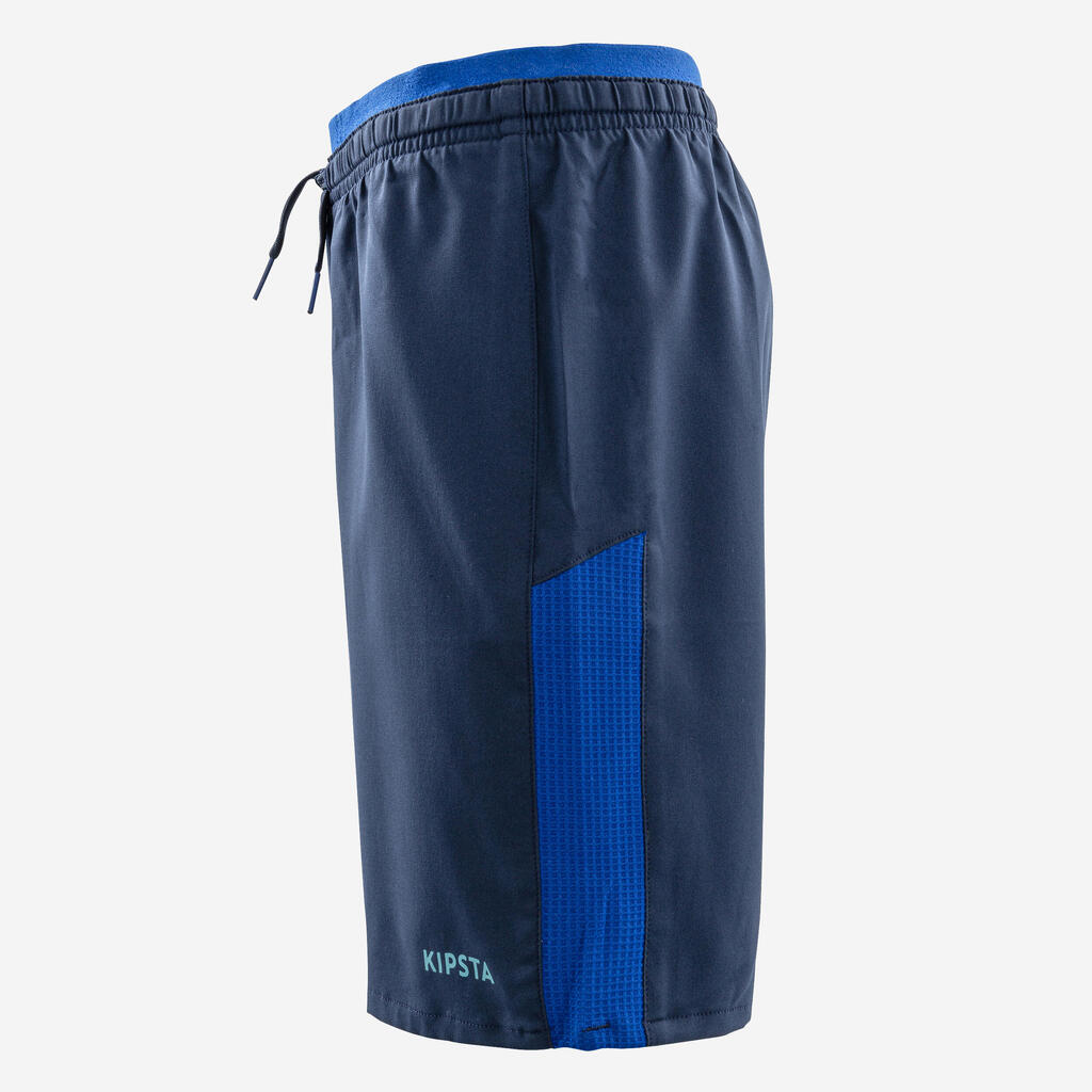 Kinder Fussball Shorts - marineblau/orange