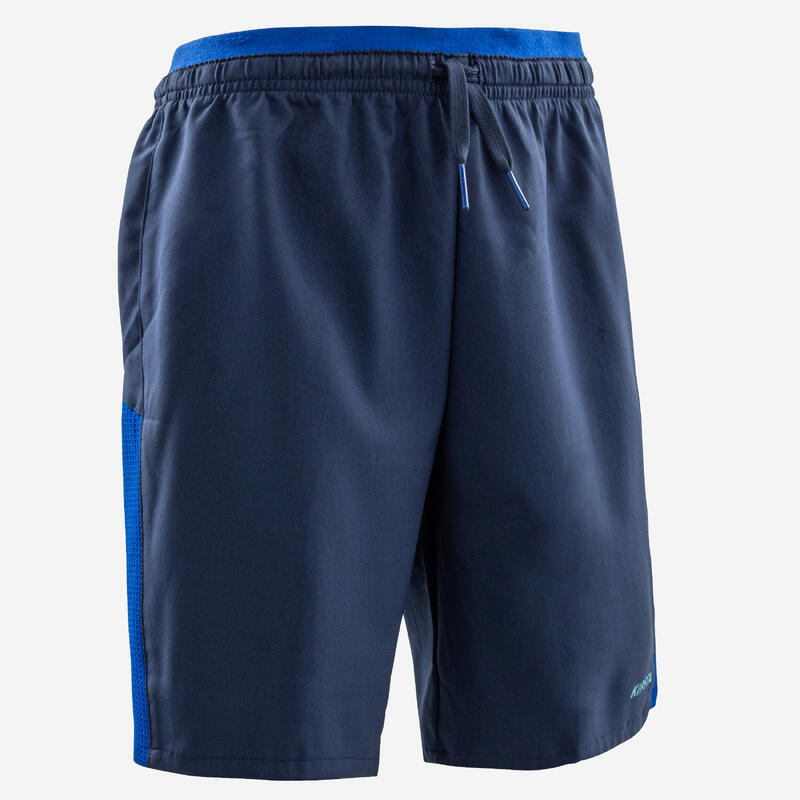 Voetbalshort voor kinderen Viralto letters marineblauw/blauw