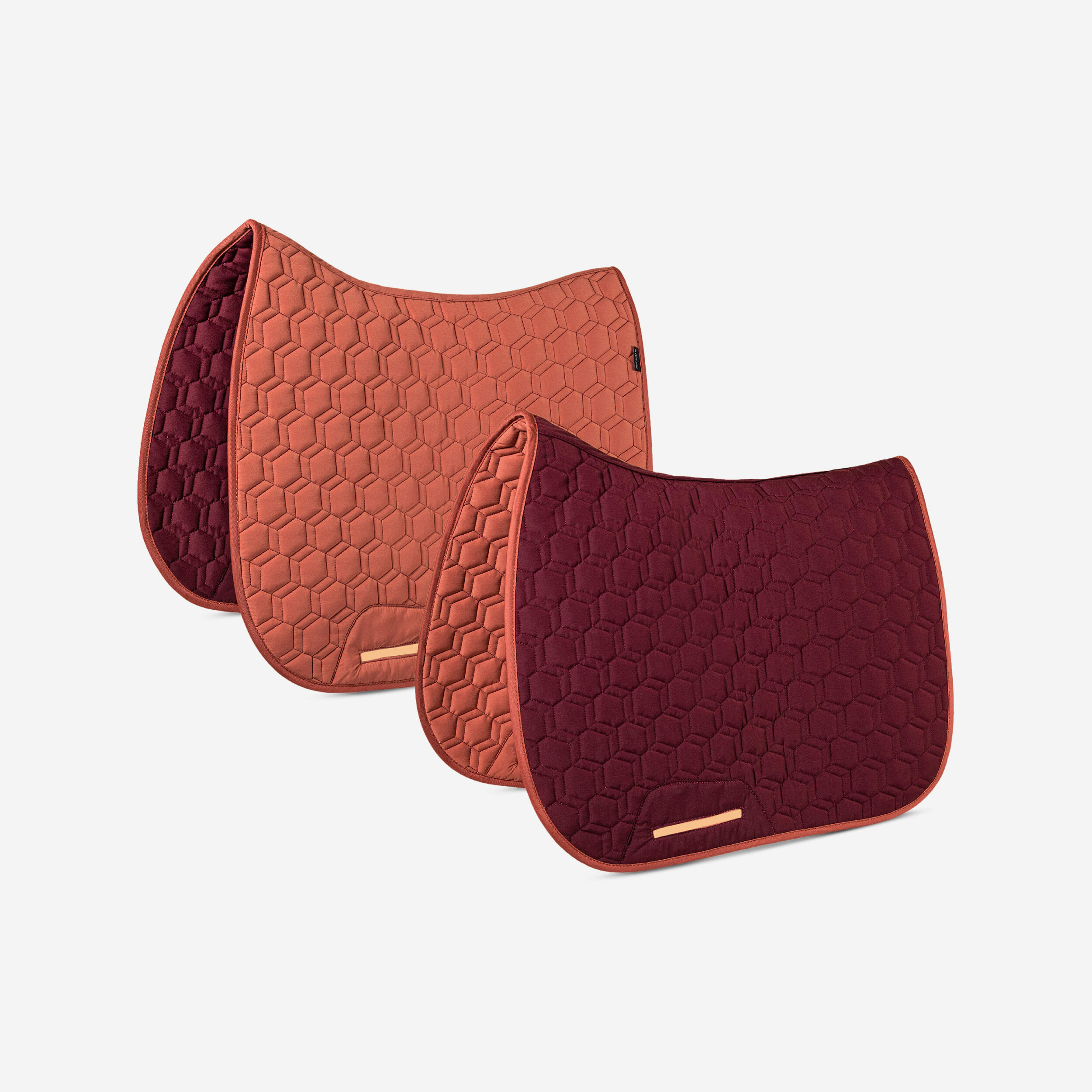 Fouganza - Tapis De Selle Équitation Réversible Cheval Et Poney - 500 Terracotta / Bordeaux - Tapis De Selle - Sport Equestre - Marron-violet - - Decathlon
