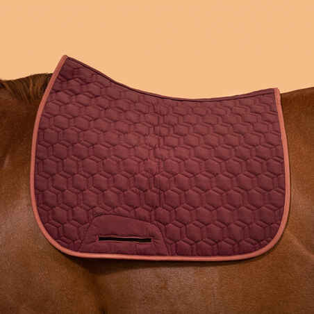 Reversible Horse and Pony Saddle Cloth 500 - Burgundy/Terra Cotta