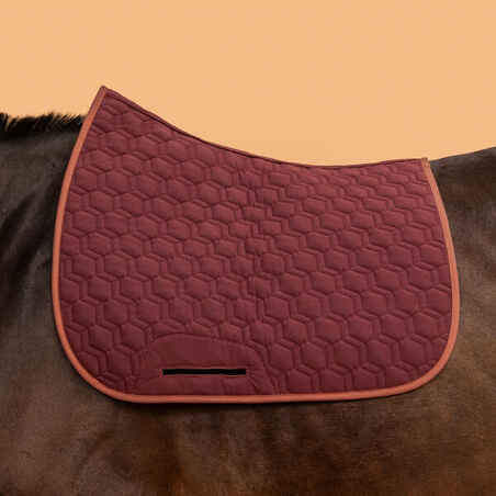 Reversible Horse and Pony Saddle Cloth 500 - Burgundy/Terra Cotta