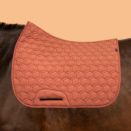Reversible Horse and Pony Saddle Cloth 500 - Burgundy/Terra Cotta