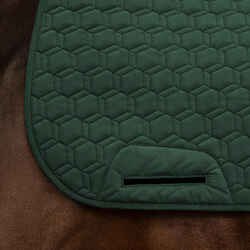 Reversible Horse and Pony Saddle Cloth 500 - Navy/Green