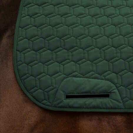 Reversible Horse and Pony Saddle Cloth 500 - Navy/Green