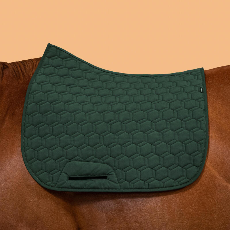 Sottosella equitazione cavallo e pony 500 REVERS blu-verde