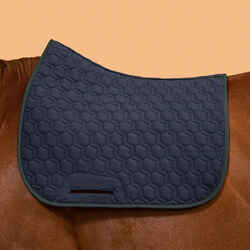 Reversible Horse and Pony Saddle Cloth 500 - Navy/Green