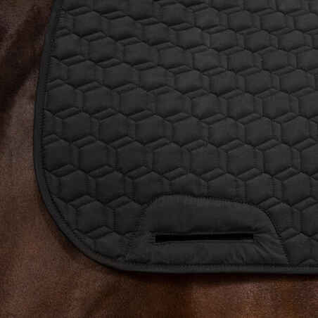 Reversible Horse Riding Saddle Cloth for Horse and Pony 500 - Black/Burgundy