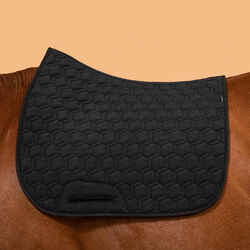 Reversible Horse and Pony Saddle Cloth 500 - Black/Burgundy