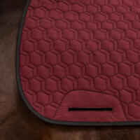 Reversible Horse Riding Saddle Cloth for Horse and Pony 500 - Black/Burgundy