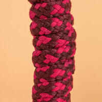 Horse Riding Leadrope for Horse & Pony Tack 2 m - Burgundy/Pink