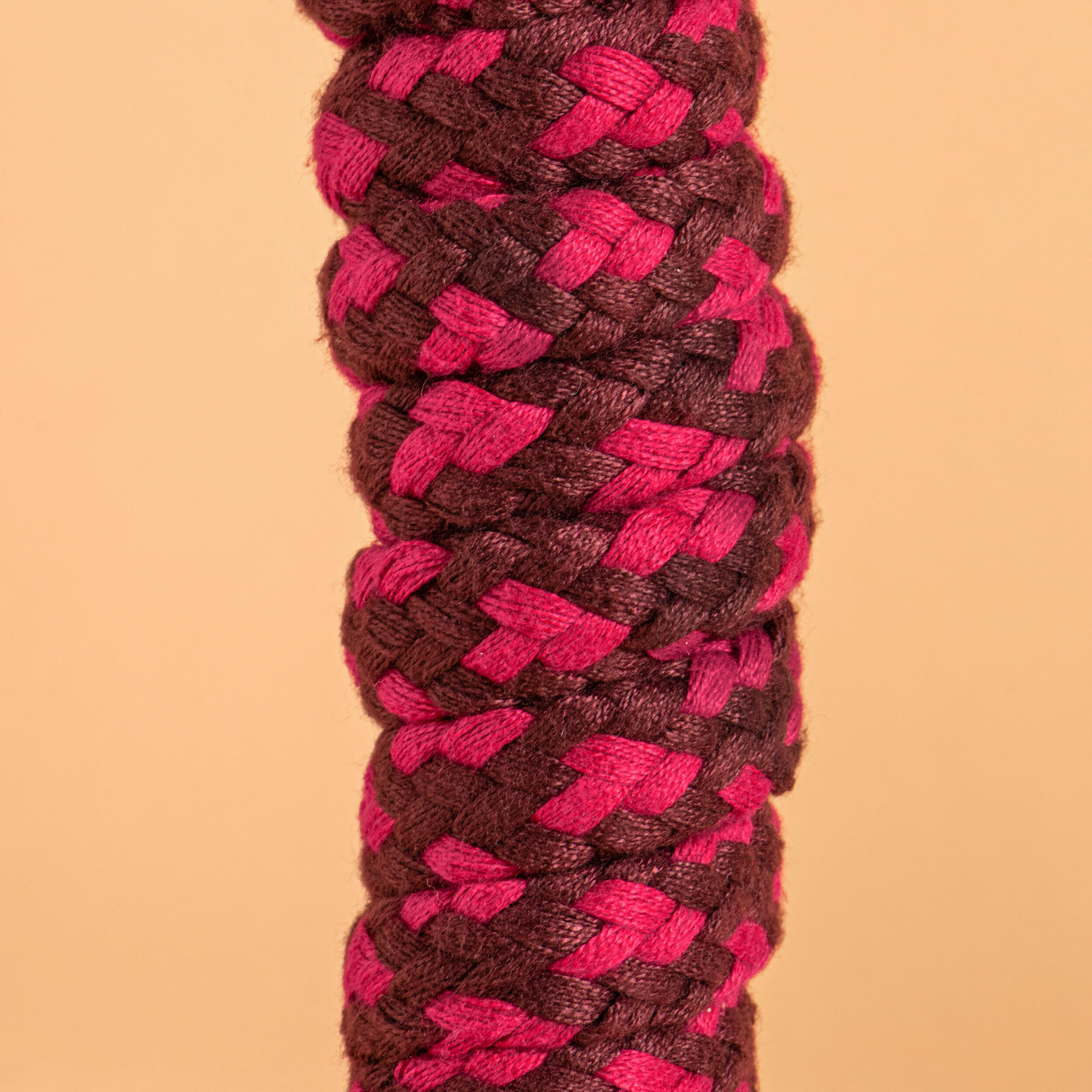 Horse Riding Leadrope Tack for Horse & Pony 2 m - Burgundy/Pink - FOUGANZA