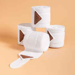 Horse Riding Polo Bandages for Horse and Pony 4-Pack - White