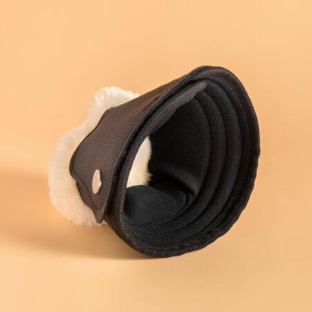 Кобури 500 для виїздки штучна овеча шкіра 2 шт. чорні