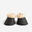 Horse and Pony Set of 2 Synthetic Sheepskin Open Dressage Overreach Boots 500 - Black