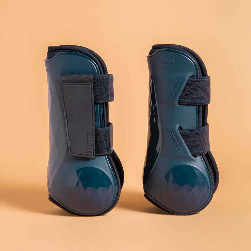Horse Tendon Boots TwinPack 500 Navy Decathlon