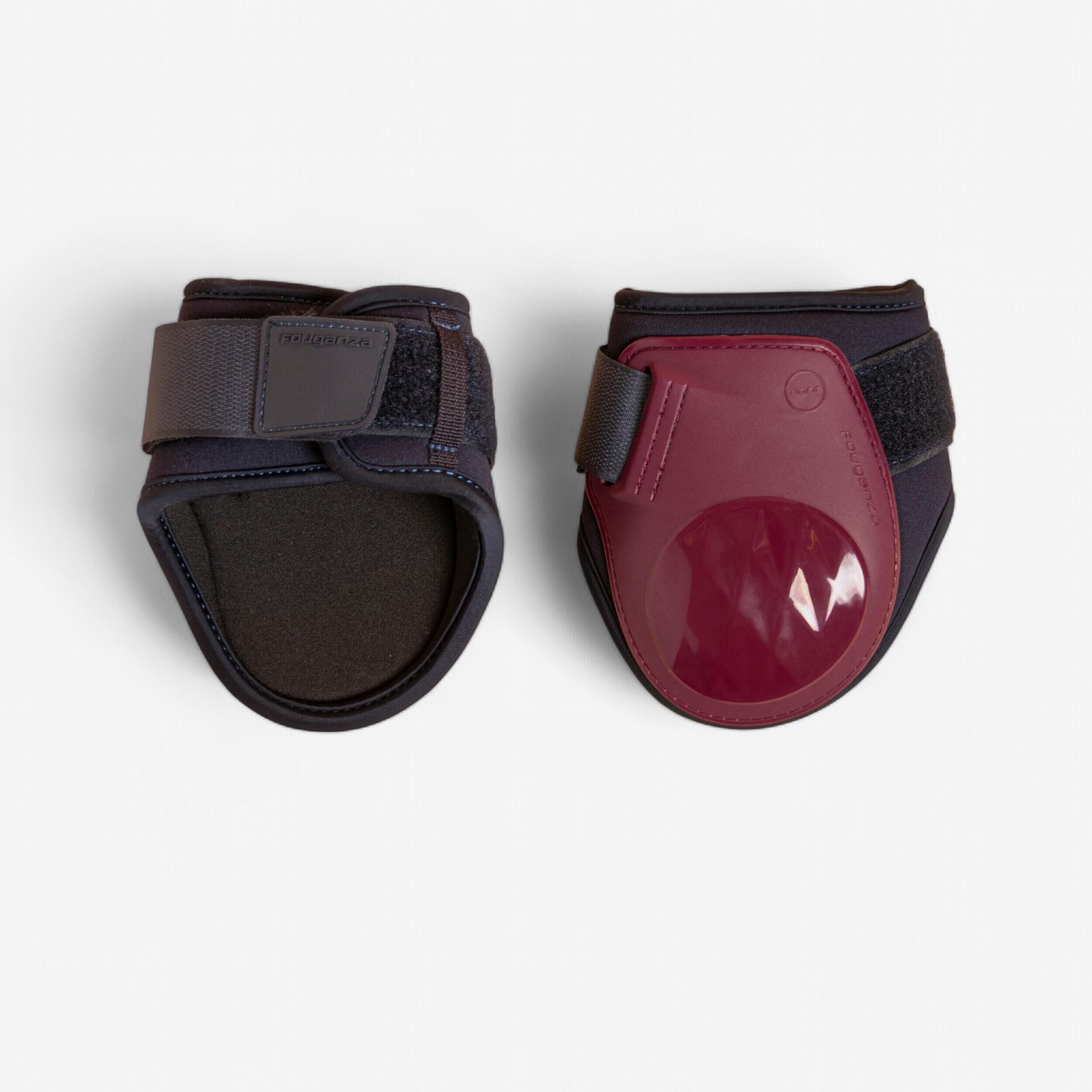 FOUGANZA Fetlock Boots 500 Twin-Pack - Burgundy