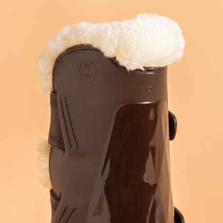 Horse Sheepskin Tendon Boots 560 - Brown