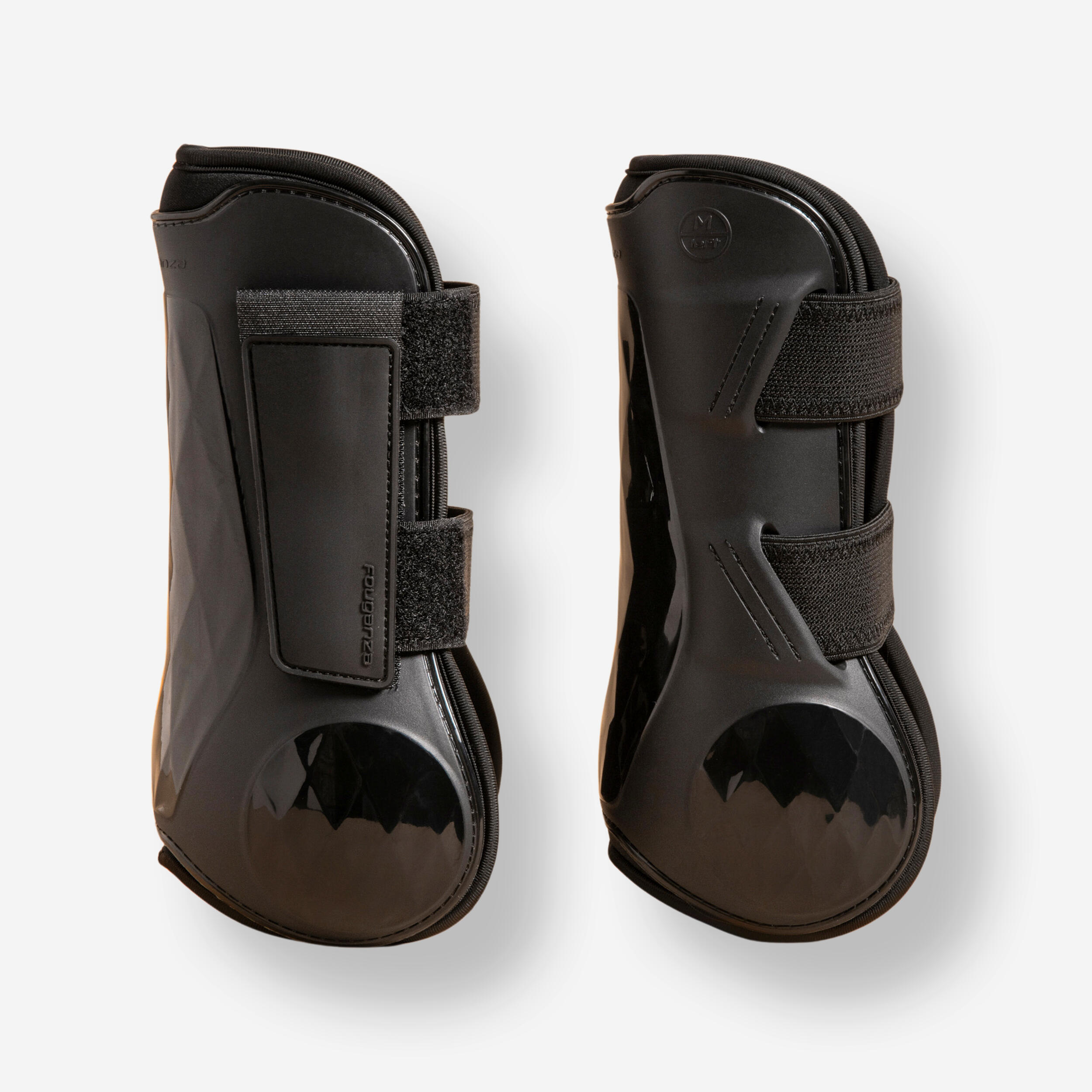 Horse Tendon Boots Twin Pack Front Black