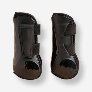 Horse Tendon Boots Twin Pack Front Black