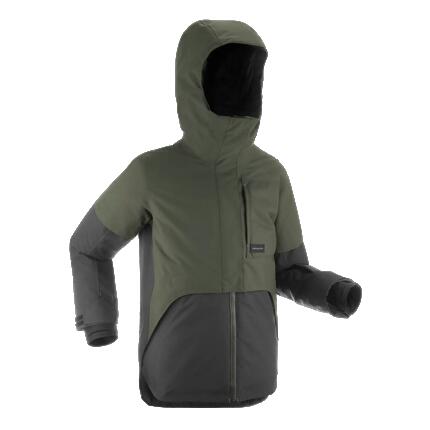 Veste de ski et de snowboard résistante enfant 10-14 ans, SNB900 kaki