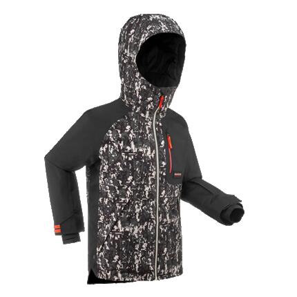 Veste de snowboard ziprotec enfant 6-10 ans, SNB500 noir