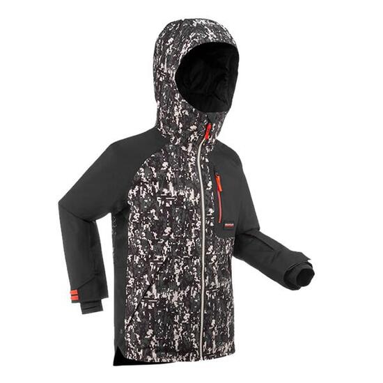 Veste de snowboard ziprotec enfant 6-10 ans, SNB500 noir