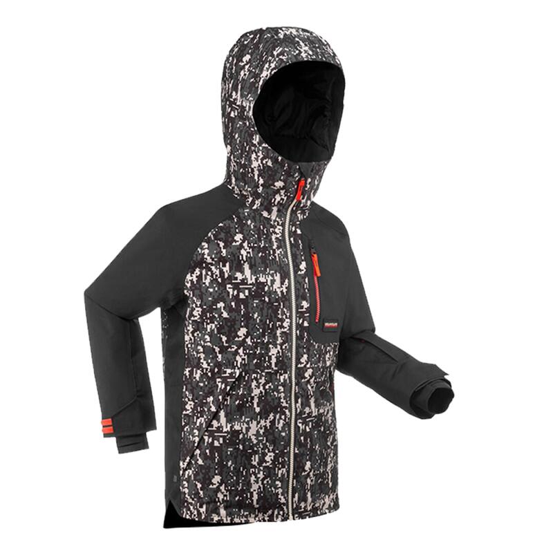 Snowboardjacke Kinder - SNB 500 Camouflage schwarz