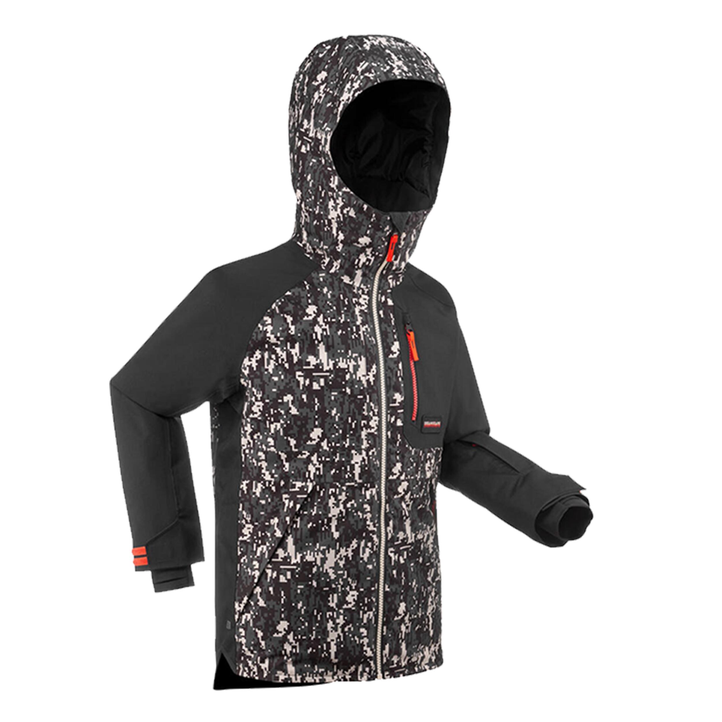 SNB 500 CHILD SNOWBOARD JACKET - camo black