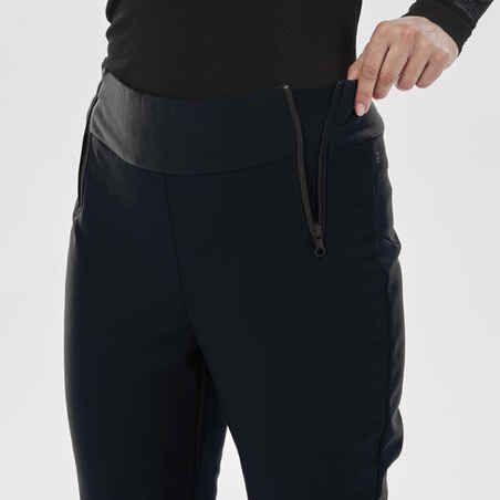 Moteriškos slidinėjimo kelnės „500 Slim“, juodos