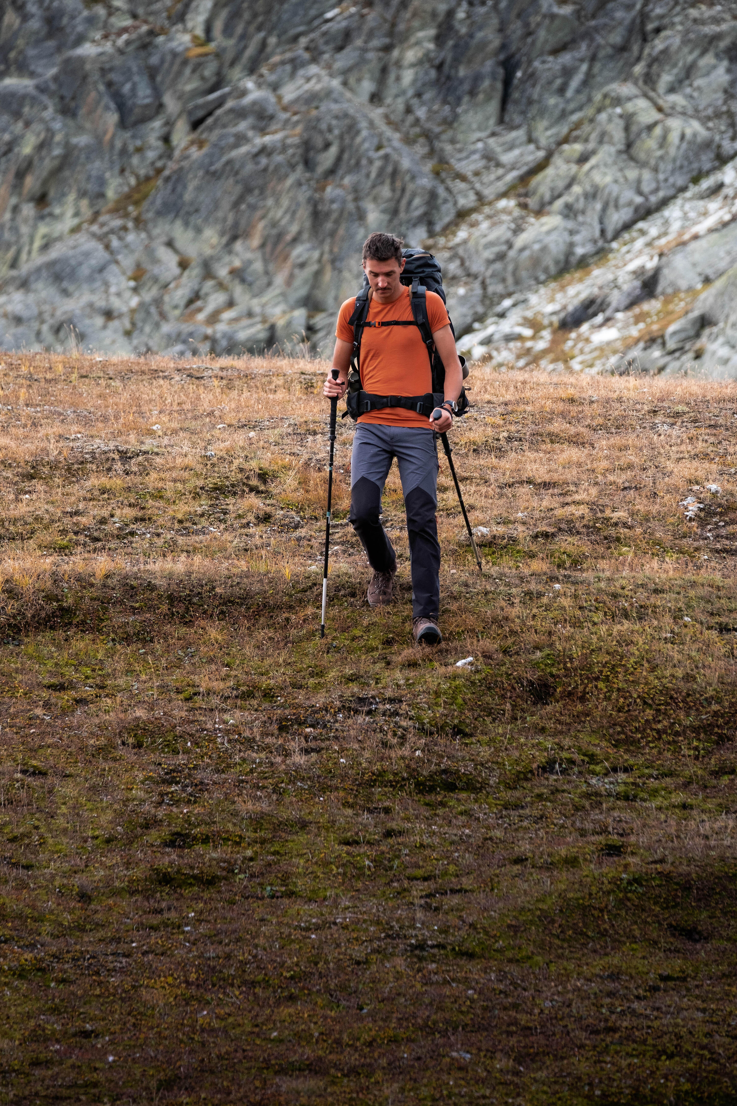 Trekkinghose Herren wasserabweisend winddicht - MT900 grau  10/15