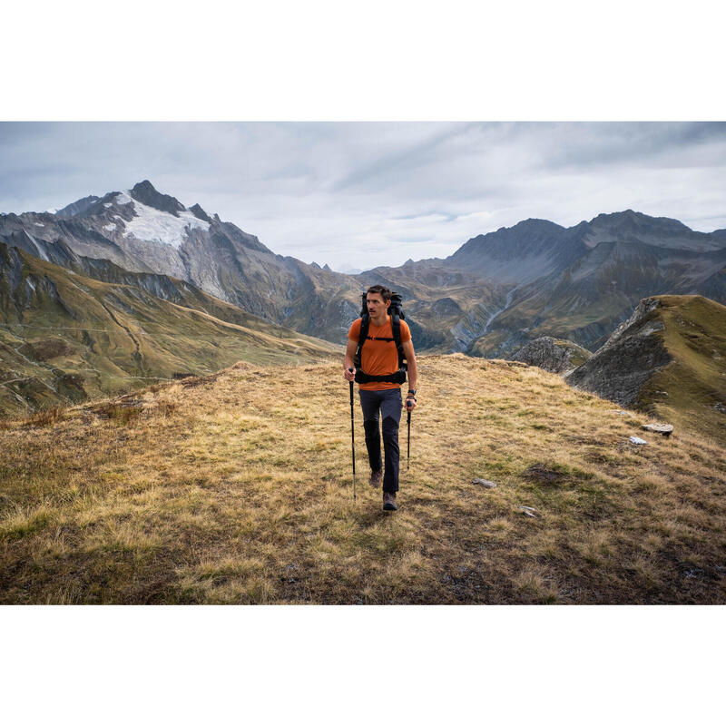 Pantalon Hidrofob Protecție vânt Trekking la munte MT900 Bej Bărbați