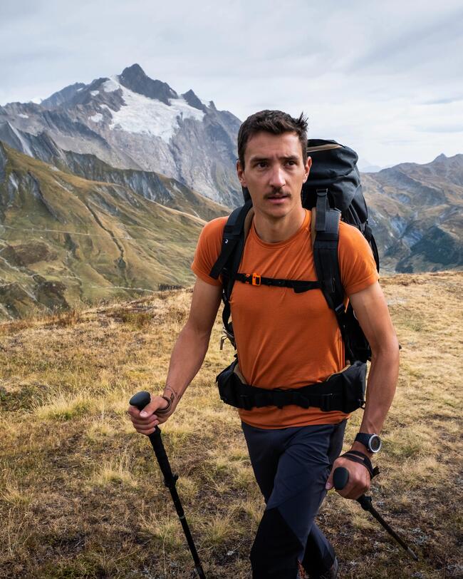 Merinoshirt Herren kurzarm Trekking - MT900 