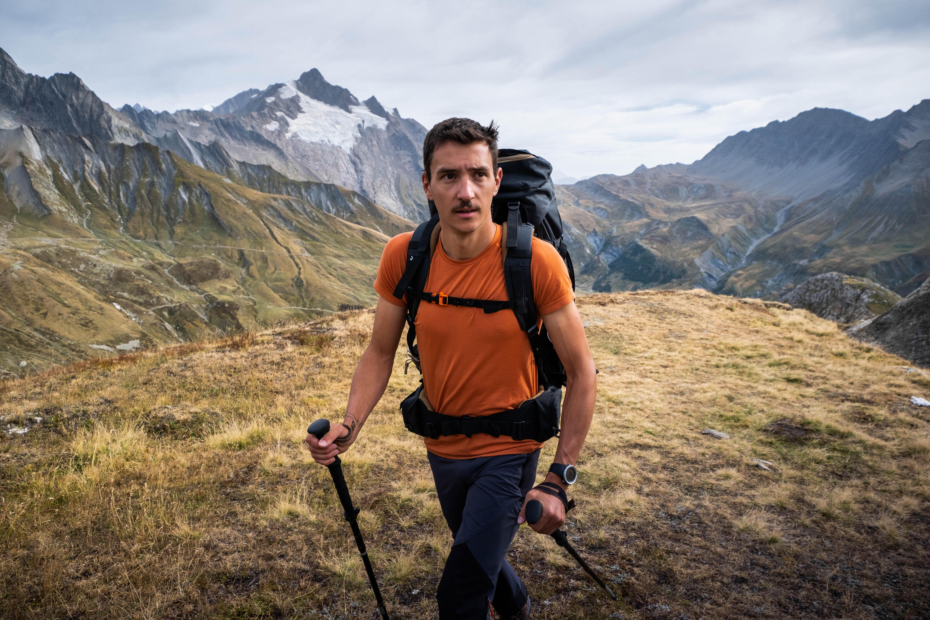 T-shirt de trek seamless manches courtes en laine mérinos - homme - mt900 11/14