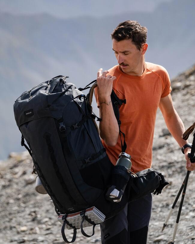 Men's Short-sleeved Merino Wool Trekking T-shirt - MT500