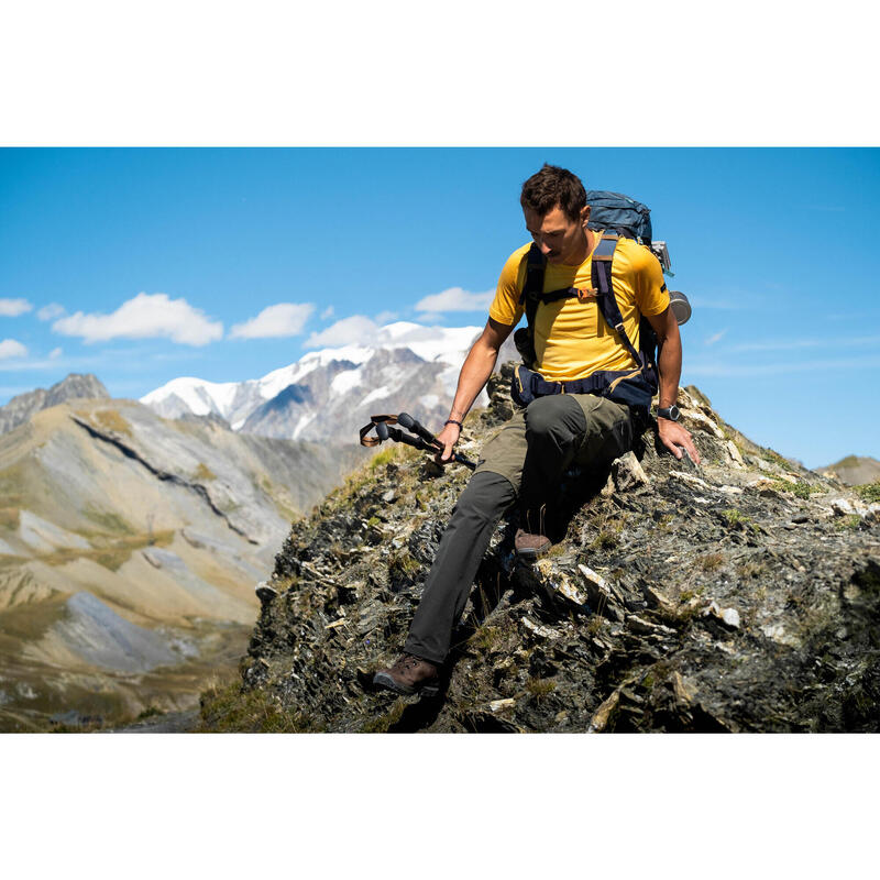 Pantalon Modulabil Rezistent Trekking la munte MT500 Kaki Bărbați